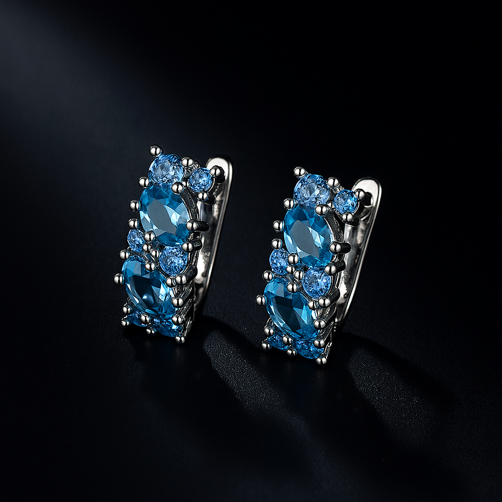 Brinco Blue Étoile em Prata 925
