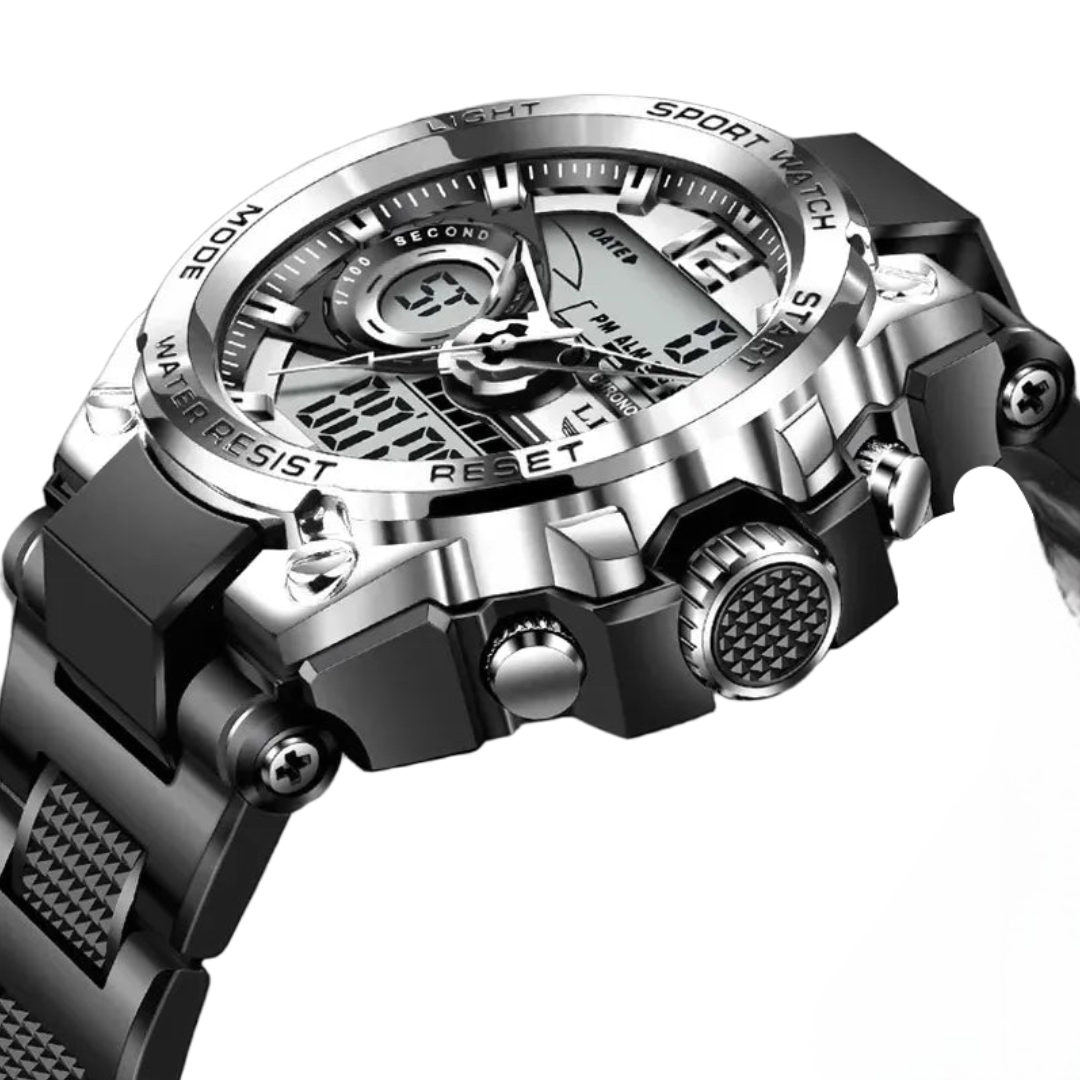 Relógio masculino Ranger Force com pulseira em silicone