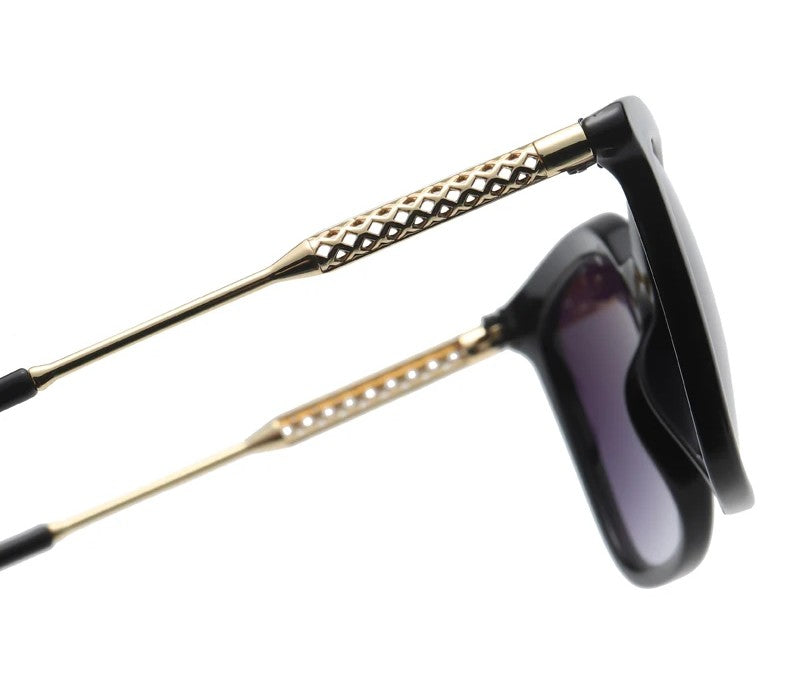 Óculos de Sol Feminino Vintage Quadrado Clássico com Lentes Degradê