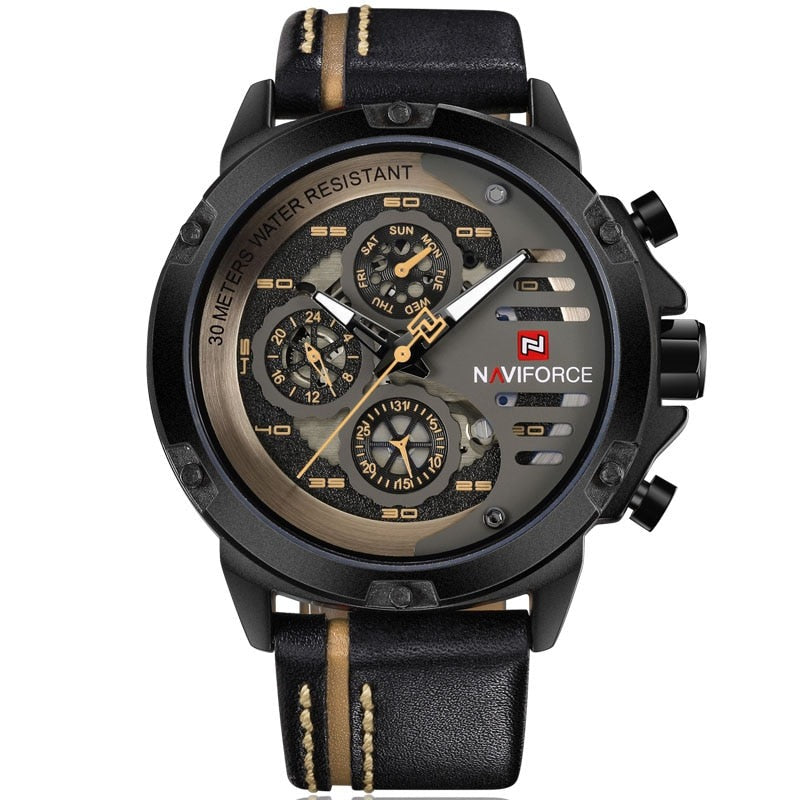 Relógio Masculino Cuir Royal com Pulseira em Couro