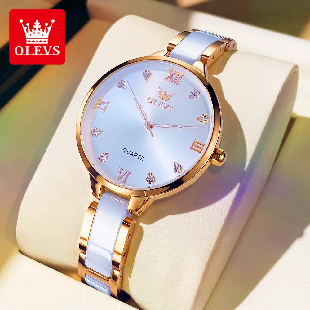 Relógio Feminino Étoile Blanche com pulseira em cerâmica