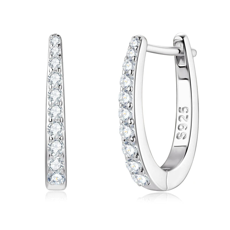 Brinco Noelle de Argola com Moissanite