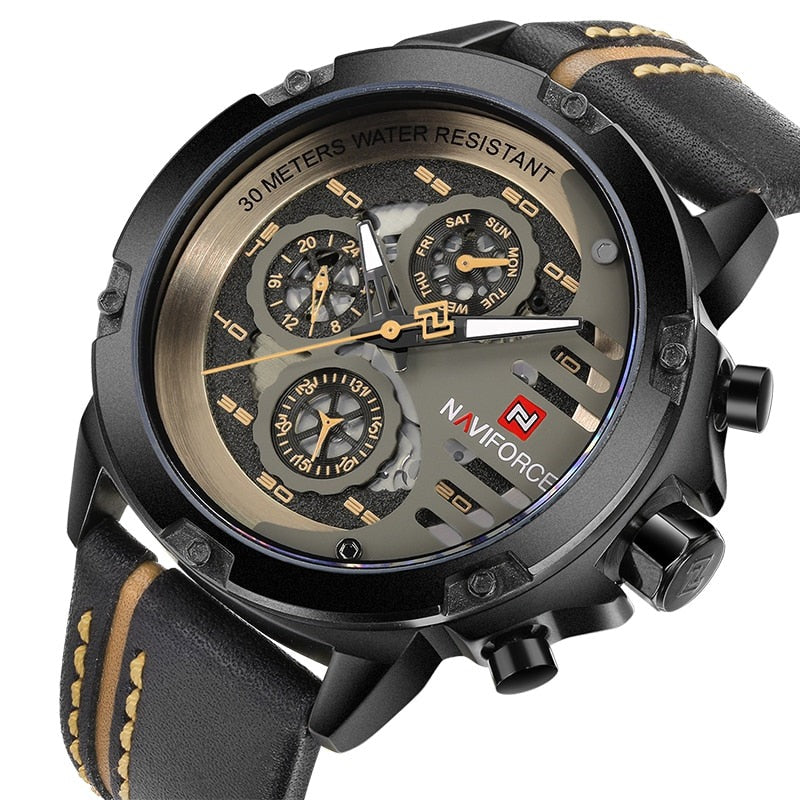 Relógio Masculino Cuir Royal com Pulseira em Couro
