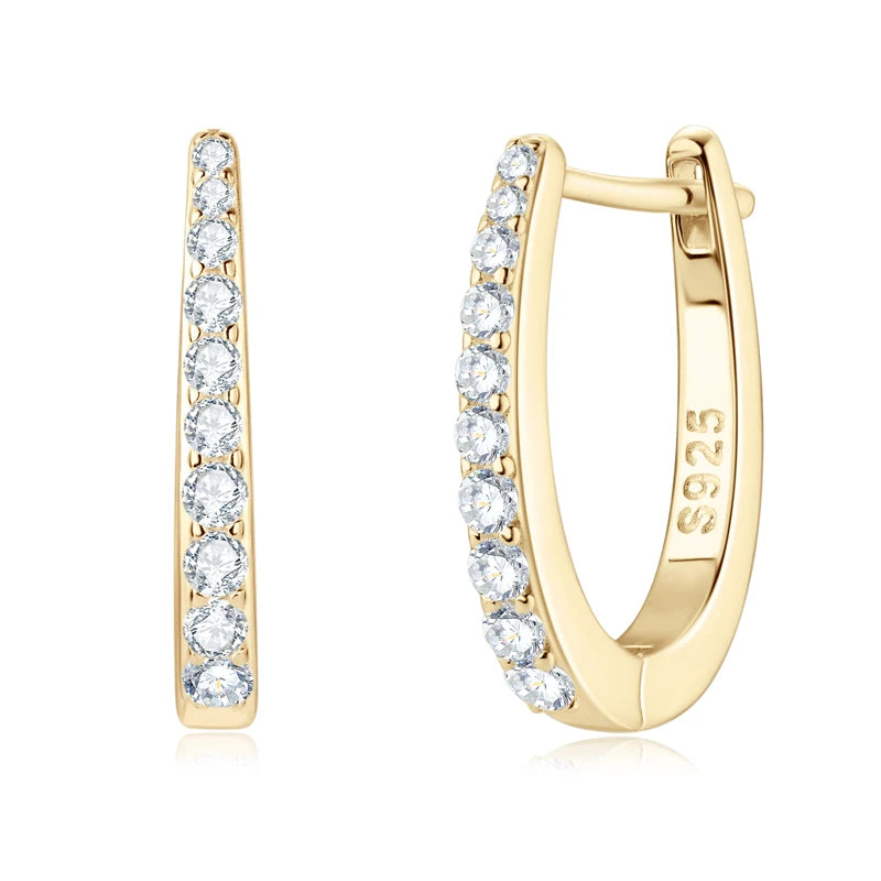Brinco Noelle de Argola com Moissanite
