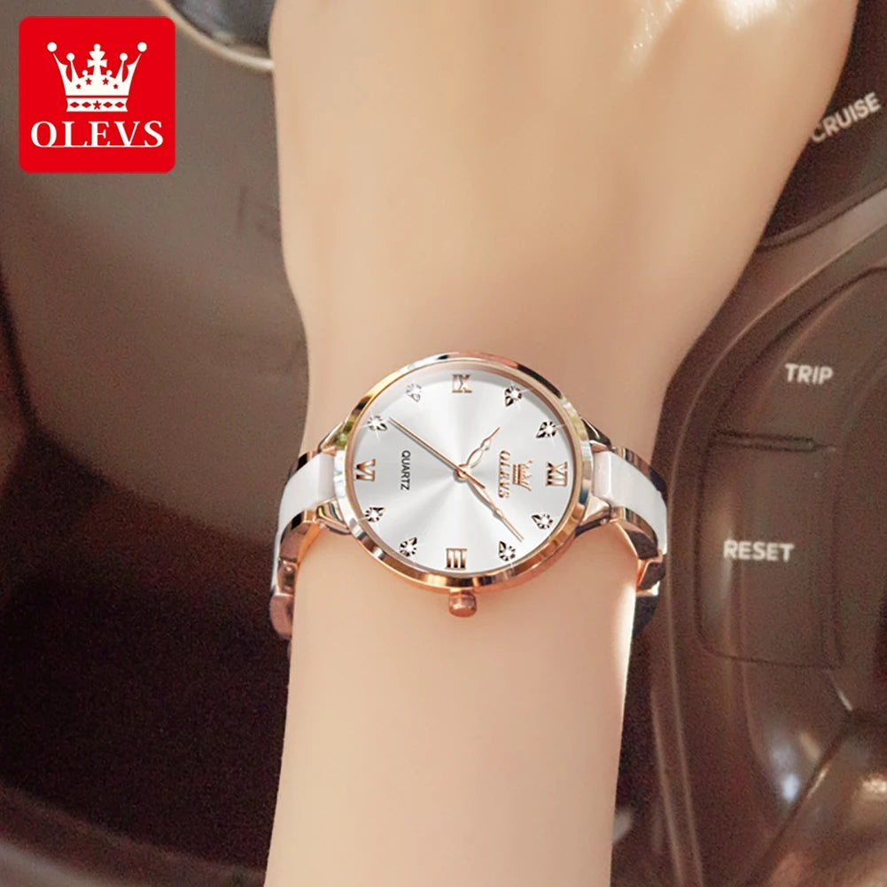 Relógio Feminino Étoile Blanche com pulseira em cerâmica