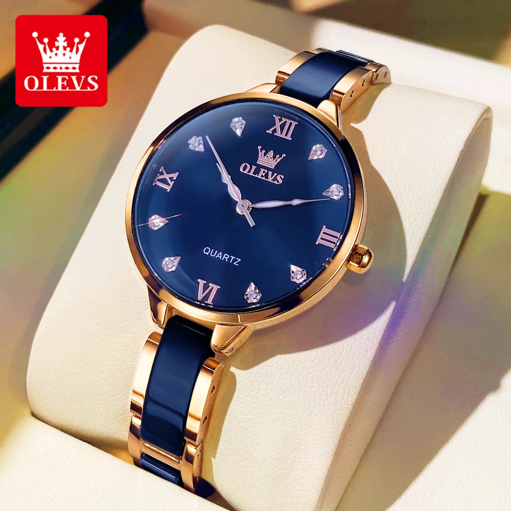 Relógio Feminino Étoile Blanche com pulseira em cerâmica