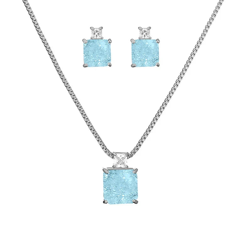 Conjunto Colar e Brincos Clarity em Zircônia