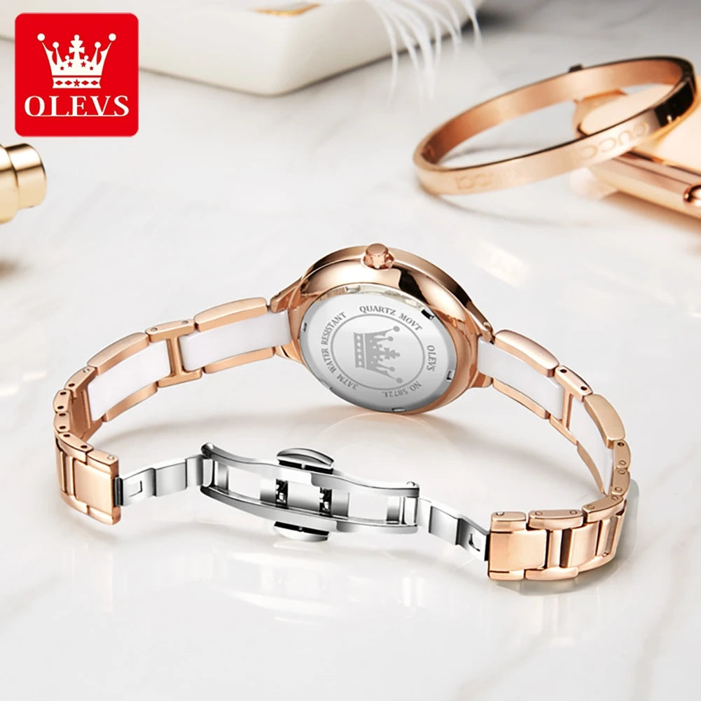 Relógio Feminino Étoile Blanche com pulseira em cerâmica