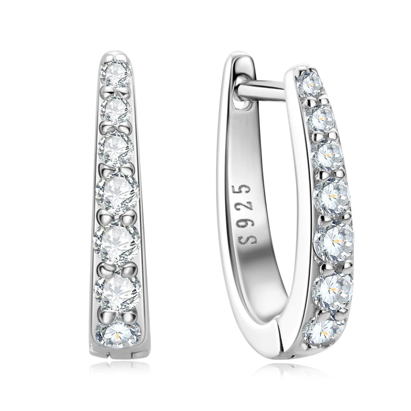 Brinco Noelle de Argola com Moissanite