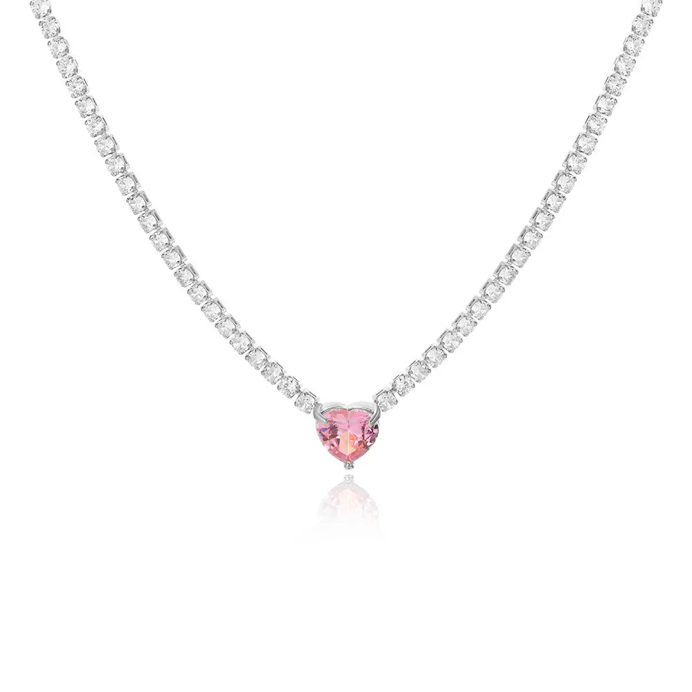 Colar Rose Lumière Cravejada Com Zircônia