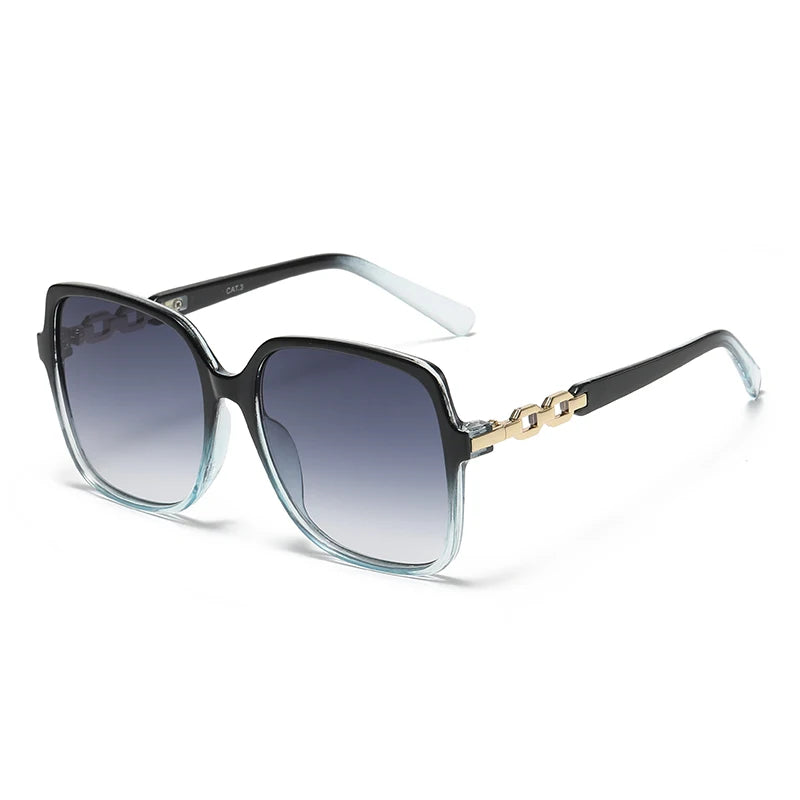 Óculos de Sol Feminino Oversized com Lentes Degradê