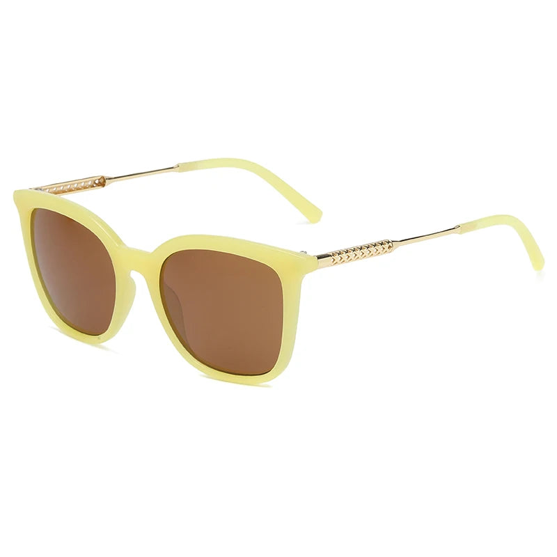 Óculos de Sol Feminino Vintage Quadrado Clássico com Lentes Degradê
