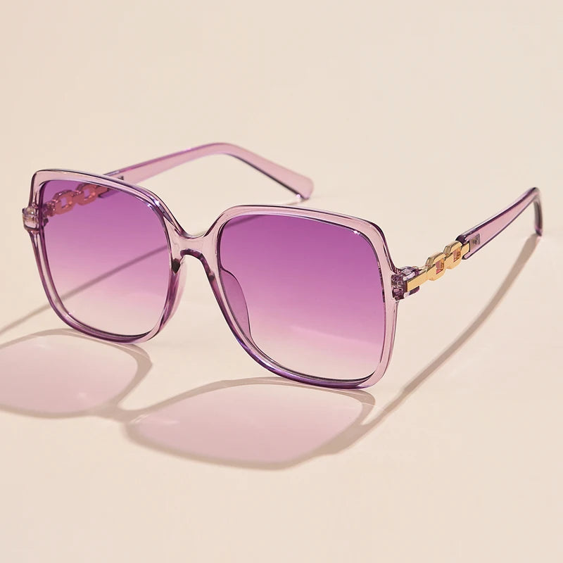 Óculos de Sol Feminino Oversized com Lentes Degradê