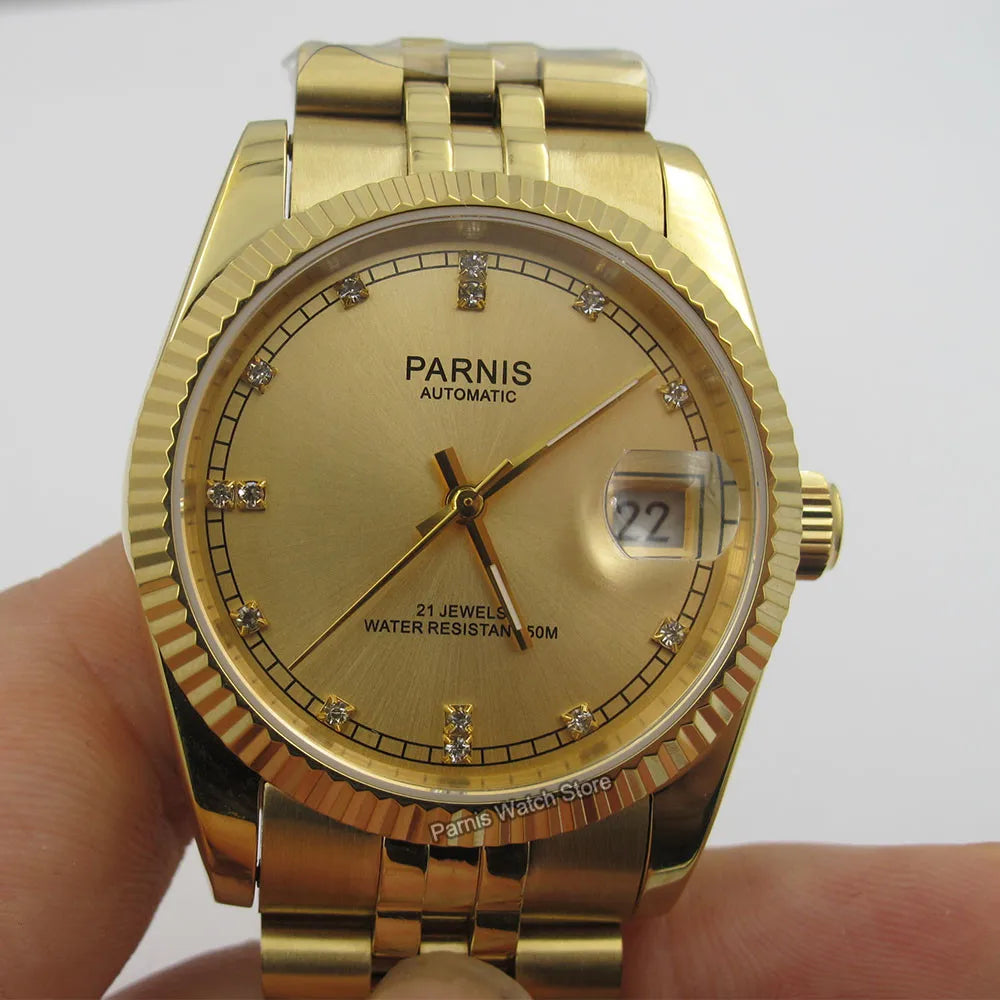 Relógio Feminino Parnis Sapphire Chronomaster