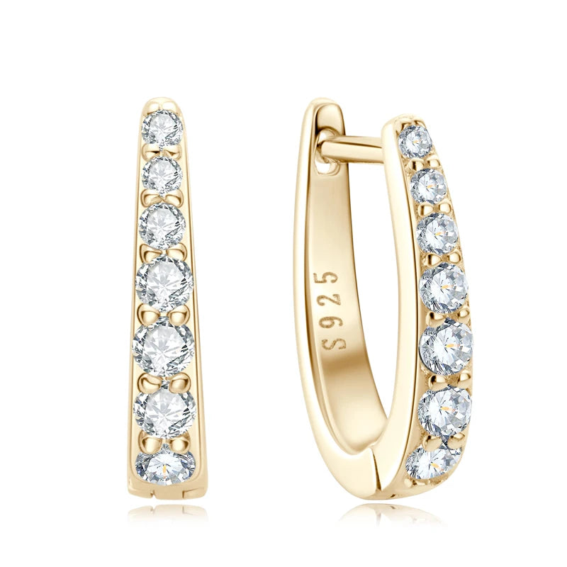 Brinco Noelle de Argola com Moissanite