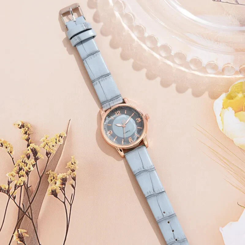 Relógio feminino Céleste Précieuse quartzo com pulseira em couro