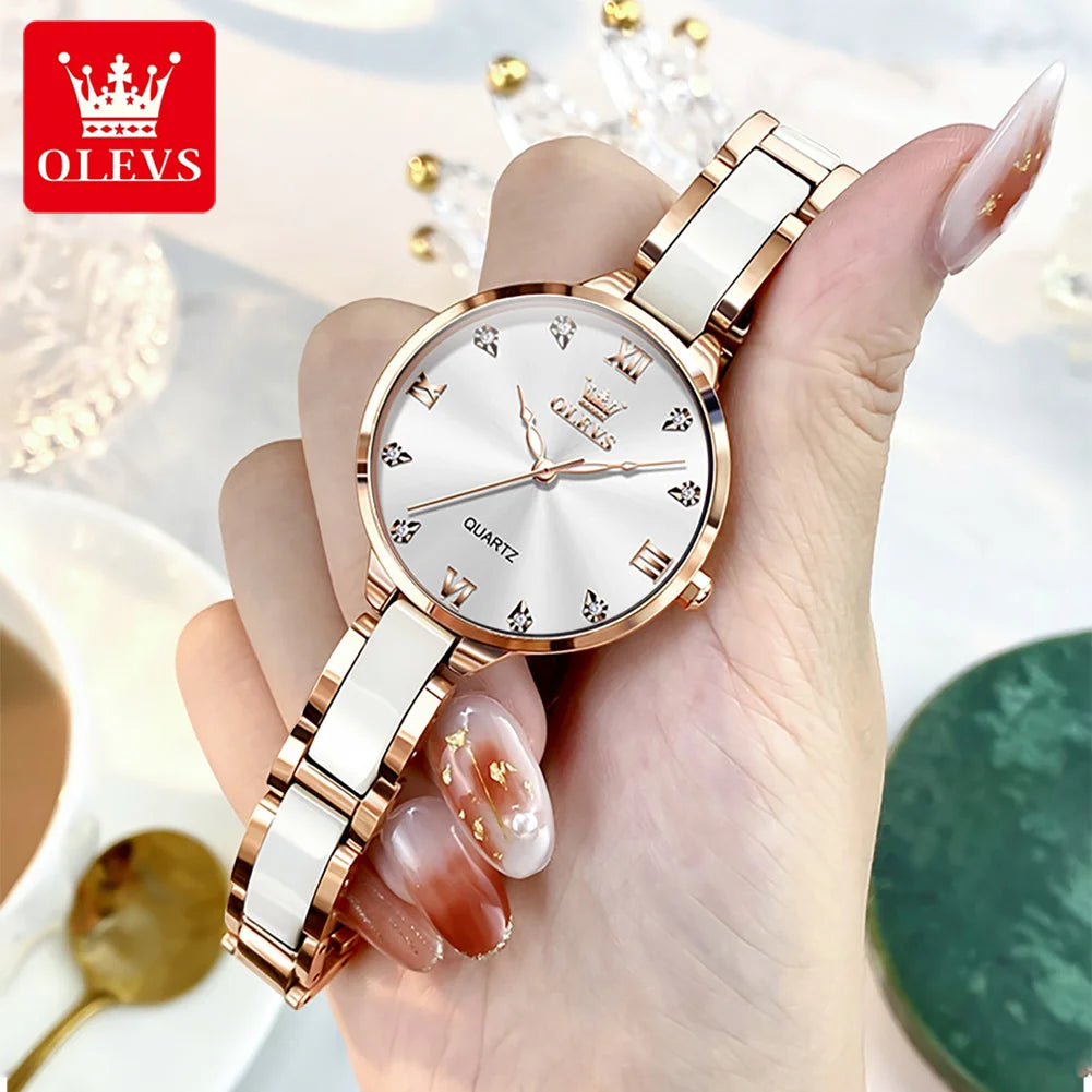 Relógio Feminino Étoile Blanche com pulseira em cerâmica