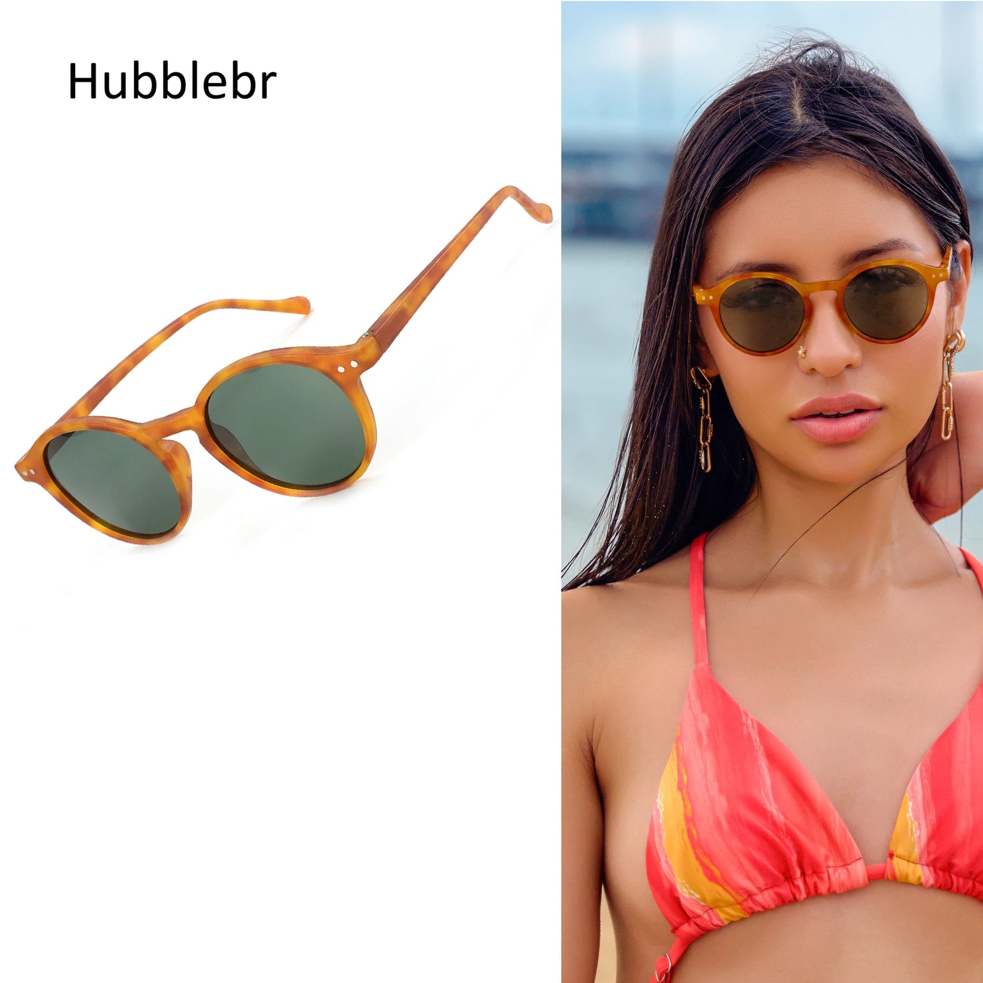 Óculos de Sol Vision Luxe Polarizado Retrô Redondo